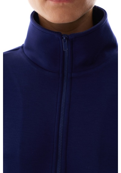 Penti Lacivert İpeksi Dokunuş Silky Touch Yarım Fermuarlı Uzun Kollu Sweatshirt
