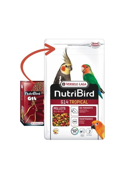 Versele Laga Nutribird G14 Tropical Pelet Paraket Yemi 1kg