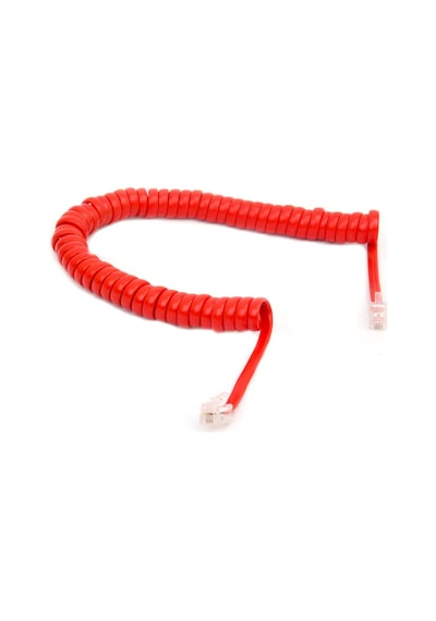 2M Spiral Telefon Ahize Kablosu - Kırmızı