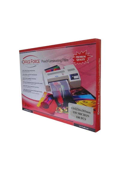 Office Force 150 Mic.a4 216x303 Parlak Laminasyon Filmi 100 Lü