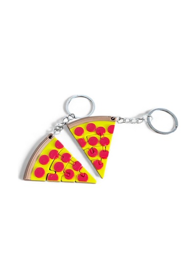 Hareketli Dilimli Pizza Anahtarlık - En Sevdiğiniz Lezzetin Eğlenceli Hali