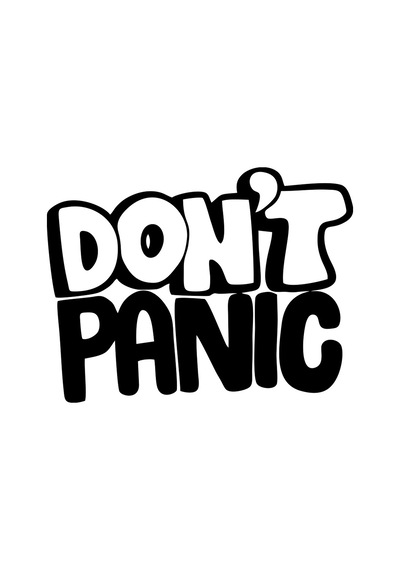 Dont Panic Araba Sticker Araba Sticker 17x17 Cm Siyah