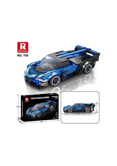 Reobrix Creator 795 Bugatti Vision Gt Spor Araba Yaratıcı Yapı Blok Seti Building Blocks - 356 Parça