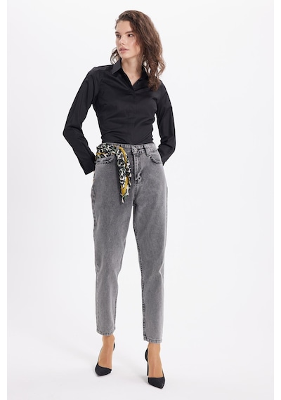 Tudors Kadın Slim Fit Non-ıron Pamuklu Vücuda Oturan Ütü Gerektirmez Pensli Siyah Gömlek-42045 Siyah