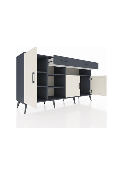 Hyperion Konsol 5 Raflı 2 Çekmeceli 3 Kapaklı 176x44x99 Antrasit- Antrasit-aytaşı/antrasit Hyperion Konsol 5 Raflı 2 Çekmeceli 3 Kapaklı 176x44x99 Antrasit- Antrasit-aytaşı/antrasit