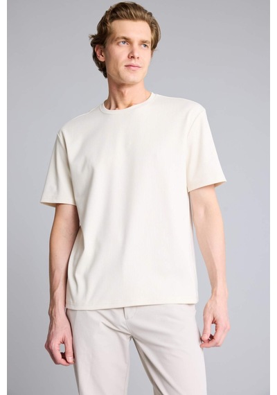 Defacto Basic T-shirt G7707ax26smer103 Ekru-er103
