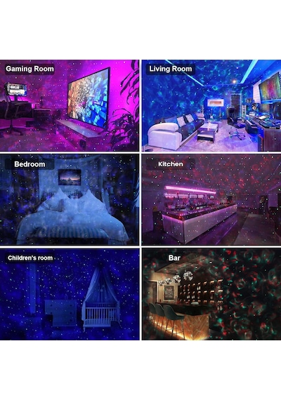 Dubistda Yıldızlı Gökyüzü Projektörü Led Samsung Uyumlu Galaxy Light, Yıldızlı Projektör Işığı, Bulutlar Ve Yıldızla