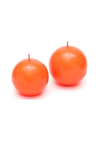 2'li Turuncu Top Mum Seti 7 Cm-8 Cm Diğer