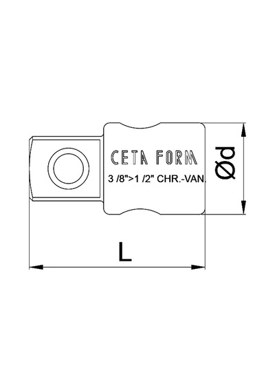 Ceta Form C21-91 Lokma Adaptörü Dişi 1/2” Erkek 3/8”