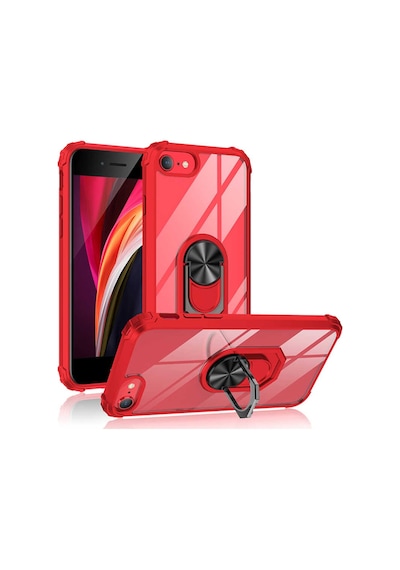 Apple Uyumlu iPhone 6 - 6S Kilif Standli Yüzüklü Mola Silikon Kapak 440390452
