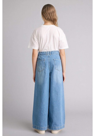 Defacto Wıde Leg Jean Pantolon Kız Çocuk G9426a826smnm39 Mavi-nm39
