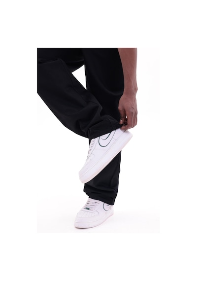 Freemen Erkek Baggy Bol Kesim Kot Pantolon Siyah