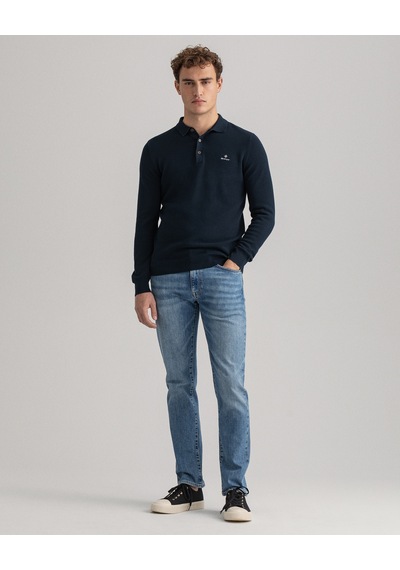 Gant Hayes Erkek Mavi Slim Fit Jean Pantolon DÜZ 1000308.971 Mavi