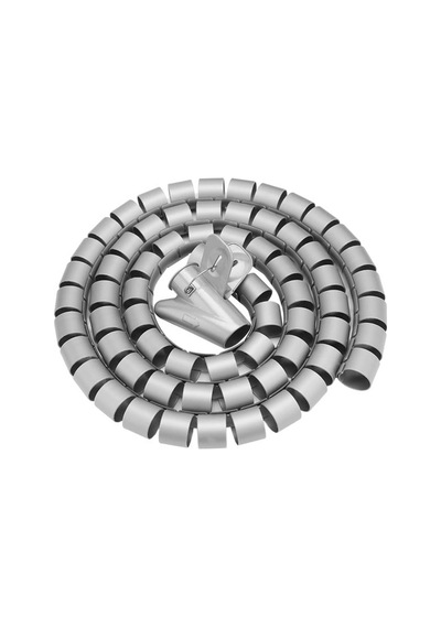 S-link Sl-195 22mm 20 Metre Gri Spiral Kablo Düzenleyici Toplayıcı Pratik Uygulama Aparatlı