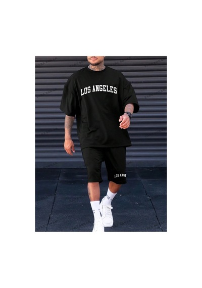 Alt/üst T-shirt Ve Şort Takımı Kod Alt175 Siyah