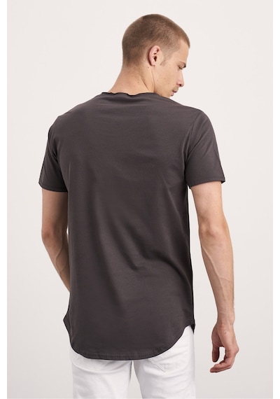 Tarz Cool Pis Yaka T-shirt Antrasit