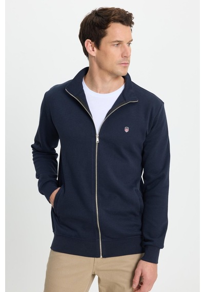 Tudors Erkek Slim Fit Dar Kesim Pamuklu Tam Fermuarlı Çift Cepli Dik Yaka Lacivert Sweatshirt Hırka-41892 Lacivert Tudors Erkek Slim Fit Dar Kesim Pamuklu Tam Fermuarlı Çift Cepli Dik Yaka Lacivert Sweatshirt Hırka-41892 Lacivert