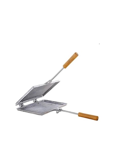 Özaslanlılar Ocak Üstü Sade Tost Makinesi Alüminyum Döküm Tost Makinası 23x17cm Metal
