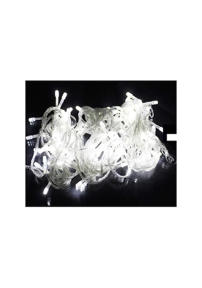 10 Metre Led Yılbaşı Kamp Parti Ağacı Işığı Beyaz Siyah