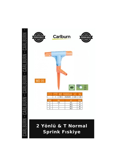 2 Yönlü & T Normal Sprink Fıskiye Su Fıskiyesi Yağmurlama Sistemi Sulama Aleti