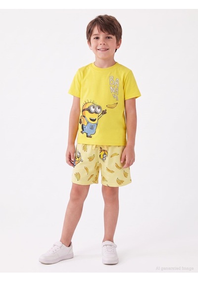 Minions 2-9 Yaş Şortlu Takım - Sarı