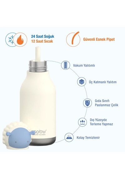Asobu Bestie Bottle Termos - Sheep Çok Renkli