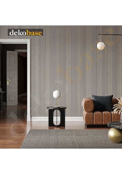 Beyaz 60x270 Cm Yeni Nesil Akustik Ahşap Duvar Paneli