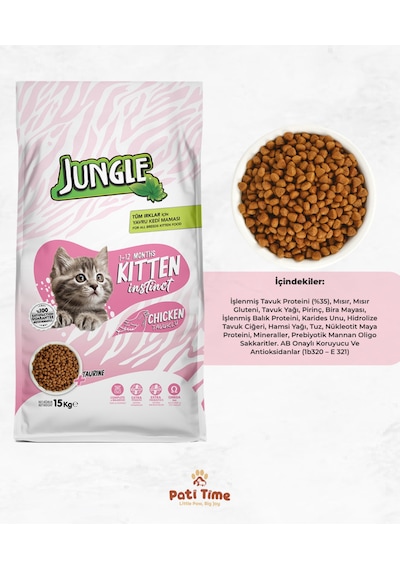 15 Kg Yavru Kedi Maması Tavuklu Kitten Mama 3 Adet Kitten Pouch Hediyeli Ekstra Vitamin Destekli