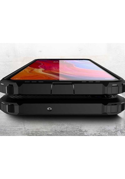 Kilifone - Xiaomi Mi 6x / Mi A2 Uyumlu - Kılıf Çift Katman Koruyucu Crash Military Tank Kılıf - Siyah Siyah