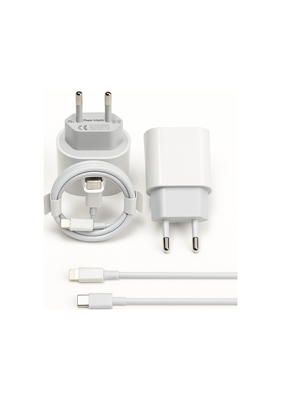 Ferro W20 Apple Uyumlu iPhone Tüm Modeller İçin Hızlı Şarj Aleti Set 20w Adaptör & Usb-c Kablo