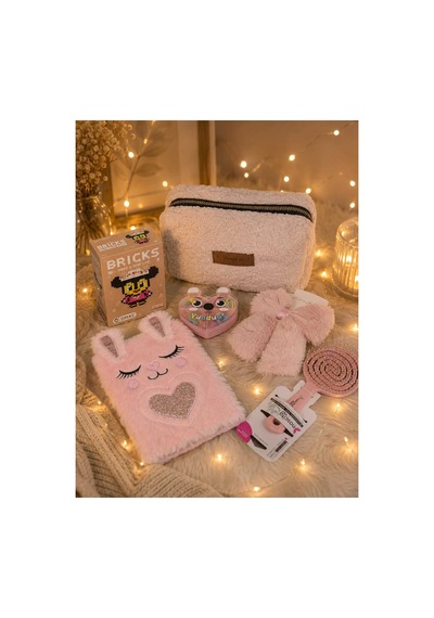 Doğum Günü, Özel Gün, Yeni İş, Yeni Ev Hediyesi Teddy Kumaş Kalemlik, Peluş Defter, Saç Fırçası Ve Toka Seti