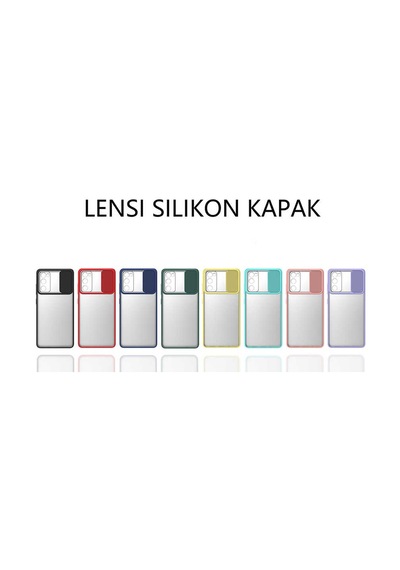 Noktaks - Galaxy Uyumlu S20 Fe Uyumlu - Kılıf Slayt Sürgülü Arkası Buzlu Lensi Kapak - Sarı - T16241 Sarı