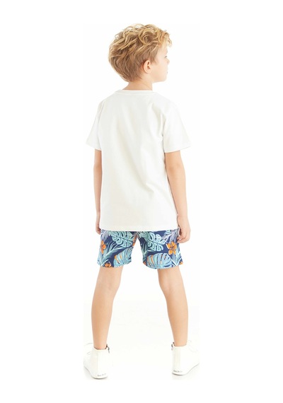 Denokids Mshb&g Surf Erkek Çocuk T-shirt Şort Takım Çok Renkli
