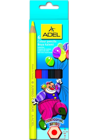 Adel Hexa Jumbo 6 Renk Kuru Boya