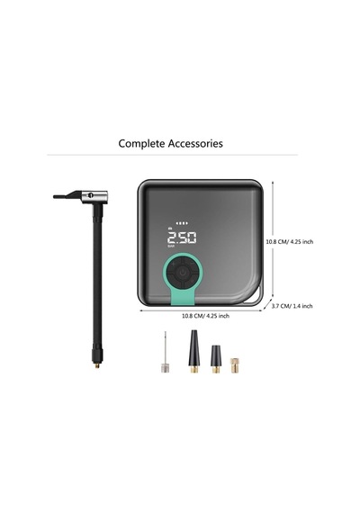 Hava Pompası Taşınabilir Hava Kompresörü Dijital Lastik Basınç Göstergeli Powerbank Şarjlı Araba Oto Diğer
