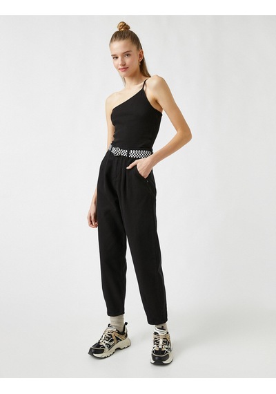 Koton Fitilli Atlet Tek Omuz Siyah 1yal38194ık
