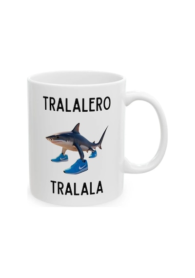 Tralalero Tralala Kupa Bardak Beyaz