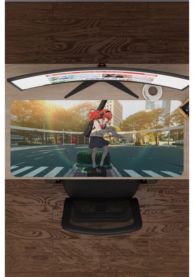 Bochi The Rock Anime V3 - 90x40 Xxl Gaming Kauçuk Kaymaz Taban Mouse Pad Fare Altlığı
