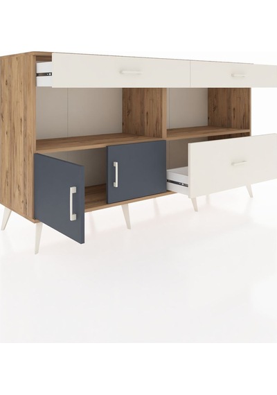 Hyperion Konsol 2 Raflı 3 Çekmeceli 2 Kapaklı 176x44x99 Çam-antra Çam-antrasit/aytaşı Hyperion Konsol 2 Raflı 3 Çekmeceli 2 Kapaklı 176x44x99 Çam-antra Çam-antrasit/aytaşı