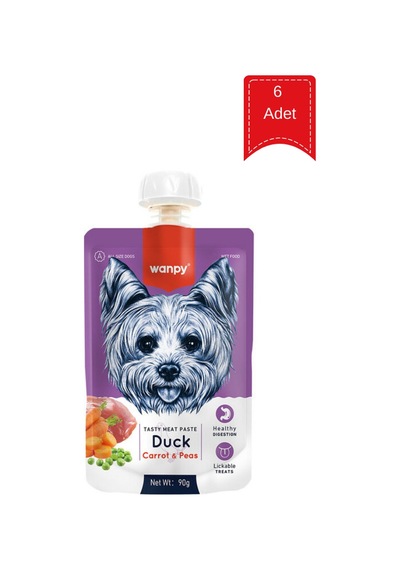 Wanpy Ördek Etli Ve Havuçlu Ezme Köpek Ödül Maması 90 Gr X 6 Adet