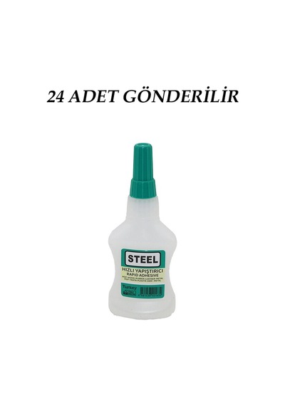 24 Adet Wincell Steel Hızlı Yapıştırıcı 37gr Mdf-ahşap-metal-plastik-deri 5545 1 Adet