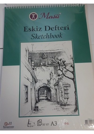 Eskiz Defteri 90 Gr A3 Tek Renk