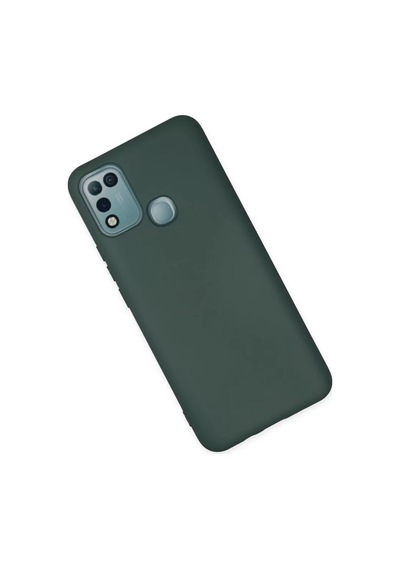 Newface İnfinix Hot 10 Play Kılıf Nano İçi Kadife Silikon - Koyu Yeşil