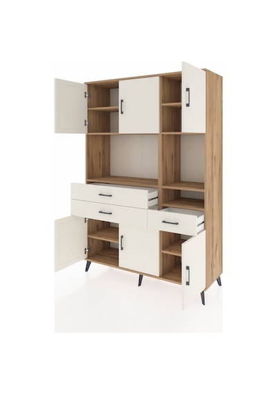 Hyperion Dolap 9 Raflı 3 Çekmeceli 6 Kapaklı 132x44x195 Çam-a... Çam Hyperion Dolap 9 Raflı 3 Çekmeceli 6 Kapaklı 132x44x195 Çam-a... Çam