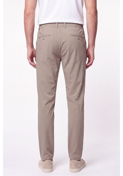 Comfort Fit Esnek Pamuklu Yan Cep Bej Jogger Pantıolon P 1220