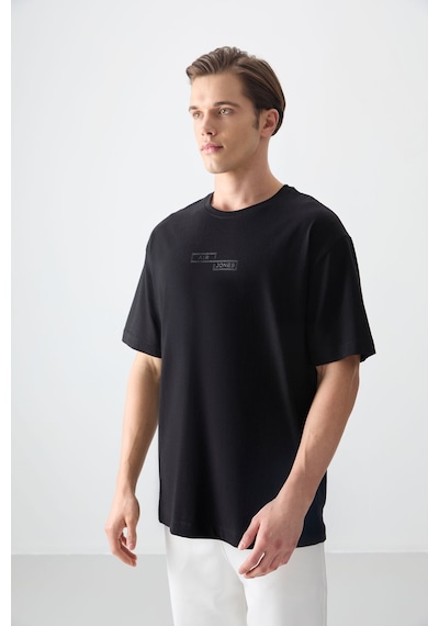 Air Jones Tommy Life Siyah %100 Pamuk Kalın Yumuşak Dokulu Oversize Fit Baskılı Erkek T-shirt - 88361 Siyah Air Jones Tommy Life Siyah %100 Pamuk Kalın Yumuşak Dokulu Oversize Fit Baskılı Erkek T-shirt - 88361 Siyah