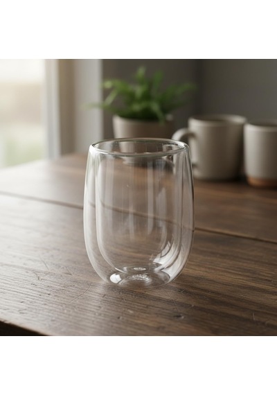 Çift Cidarlı Double Wall Cam Bardak - 350 Ml Isıya Dayanıklı Latte, Filtre Kahve Ve Meşrubat Bardağı - El Yakmayan Terlemeyen Modern Tasarım çok renkli