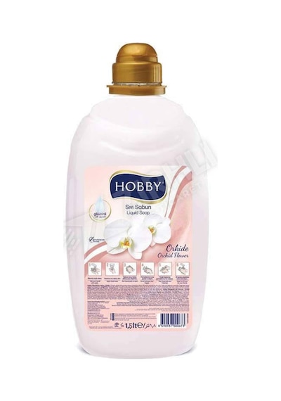 3 Adet Hobby Beyaz Orkide Çiçeği Sıvı Sabun Gliserinli 1.5 Lt