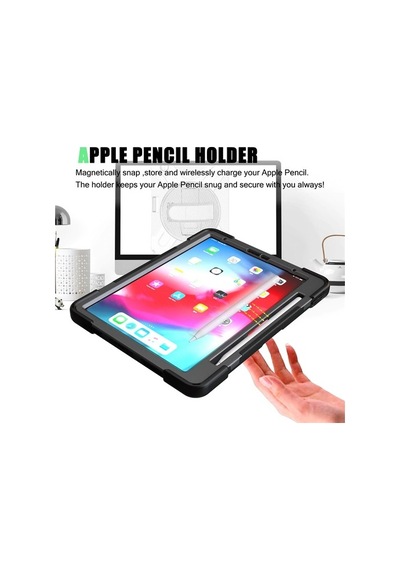 Apple Uyumlu iPad Pro 11 Inç 2018 Için Standlı Ultra Dayanıklı Lüx Kılıf