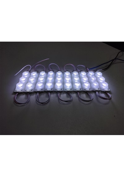 Carub Camlı Parmak Led Lamba Beyaz 12 Volt Su Geçirmez 10.Lu 3M